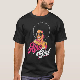 Camiseta Garota Afro Afrocentrada Orgulho Preto Cabelo Afro