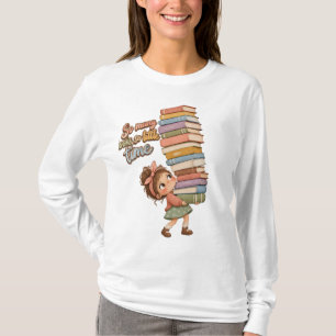 Camiseta Garota Amante de Livros Excêntricos Clipart, Garot