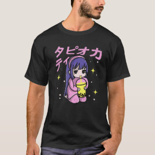 Camiseta Garota anima Boba Bubble Tea Cute Girls Gift Adult