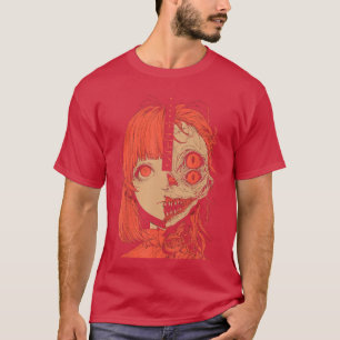 Camiseta Garota Anime Assustadora Japão Horror Japonês Grun