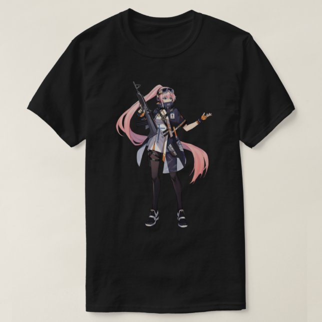 Camiseta Garota anime com arma (Frente do Design)