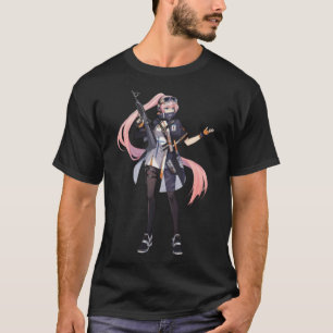 Camiseta Garota anime com arma