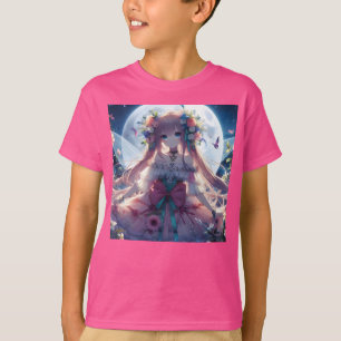 Camiseta Garota Anime Flor Lua Fada