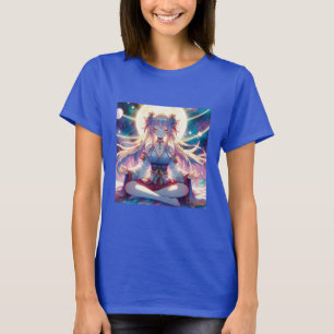 Camiseta Garota Anime Meditando Espiritual