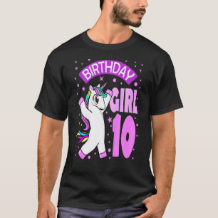 Camiseta Garota aniversário de criança 10º Aniversário Prin