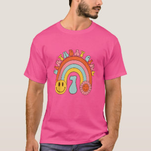Camiseta Garota aniversário de criança 1 Pássaro Retroativo