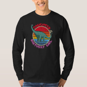 Camiseta Garota Aniversário Eu Filha I Brachiosaurus I Fami