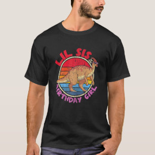 Camiseta Garota Aniversário Eu Lil Sis I Parasaurolophi I F