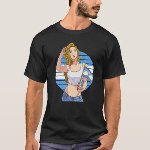 Camiseta Garota argentina Sinalizador latino orgulho