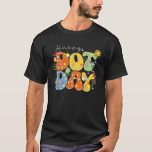 Camiseta Garota Bolinhas Bonitinha Feliz Dia-Ponto Colorida