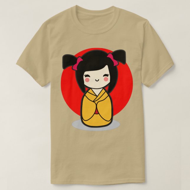 Camiseta Garota Boneca Kokeshi (Frente do Design)