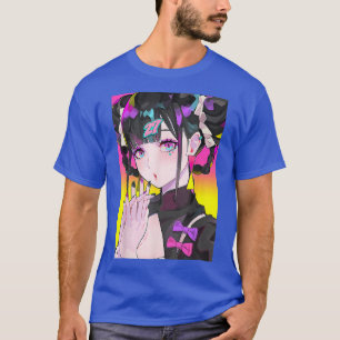 Camiseta Garota Bonita Anime Japonesa Animação Estética Tee
