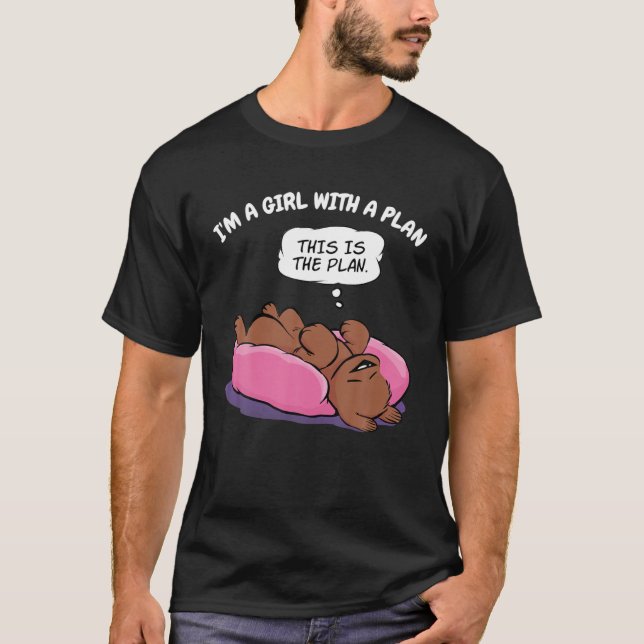 Camiseta Garota Bonita Com Um Cachorro Plano Mãe (Frente)