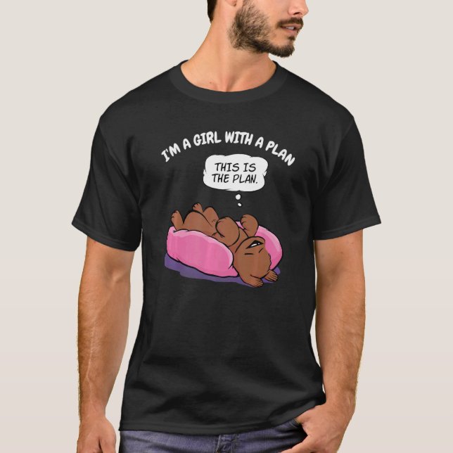 Camiseta Garota Bonita Com Um Cachorro Plano Mãe (Frente)