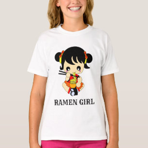 Camiseta Garota bonita come marrom Comida Japão
