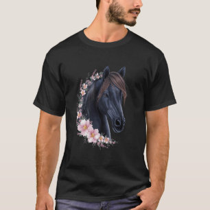 Camiseta Garota Bonita de Cavalo Equitação Garota Ama