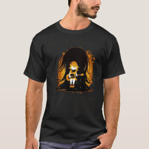 Camiseta Garota bonita de violão adora tocar