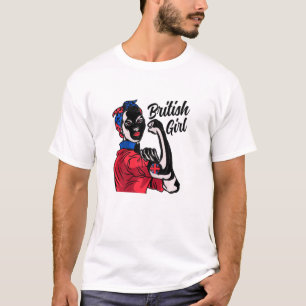Camiseta Garota britânica Excelente Grã-Bretanha Bandeira C