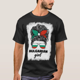 Camiseta Garota búlgara orgulhosa Orgulho de Bandeira Roo