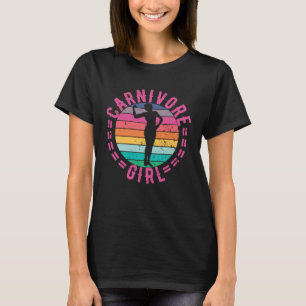 CAMISETA GAROTA CARNÍVORA COMILÃ DE CARNE BIFES FITA COWGI