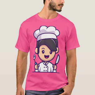 Camiseta Garota Chef Com Faca E Cartografia De Spatula