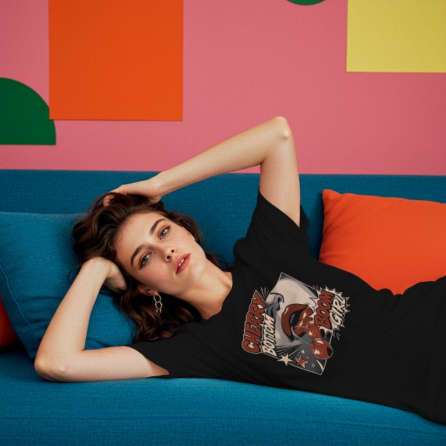 Camiseta Garota Cherry Bottom – Cereja de Quadrinhos Retrô (Criador carregado)