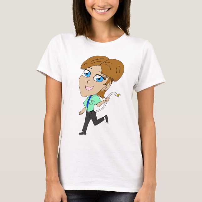 Camiseta garota chibi com cauda (Frente)
