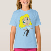 garota chibi com um rabo