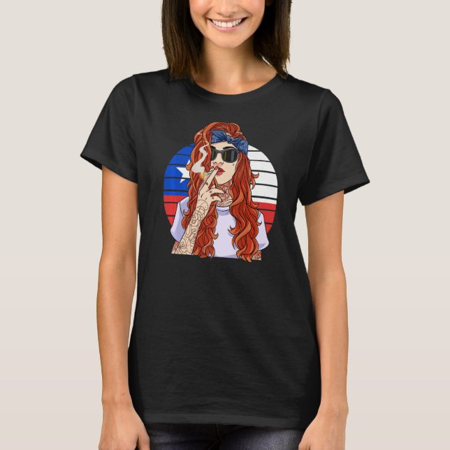 Camiseta Garota Chilena Orgulho Latino Bandeira Chile Orgul (Frente)