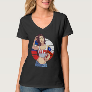 Camiseta Garota Chilena Orgulho Latino Bandeira do Chile