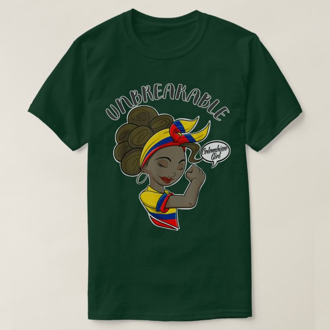 Camiseta Garota Colombiana Inseparável I Herança Colombiana (Frente do Design)