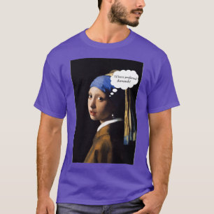 Camiseta Garota com brincadeira de pérola queria diamantes