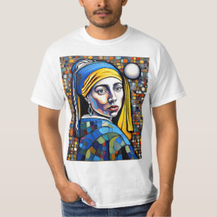 Camiseta Garota com brinco de pérola 1