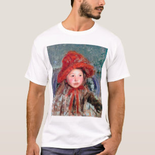 Camiseta Garota com chapéu vermelho grande, Mary Cassatt