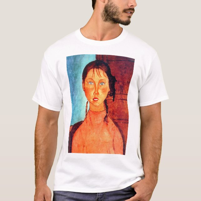 Camiseta Garota com rabo-de-porco, Modigliani (Frente)