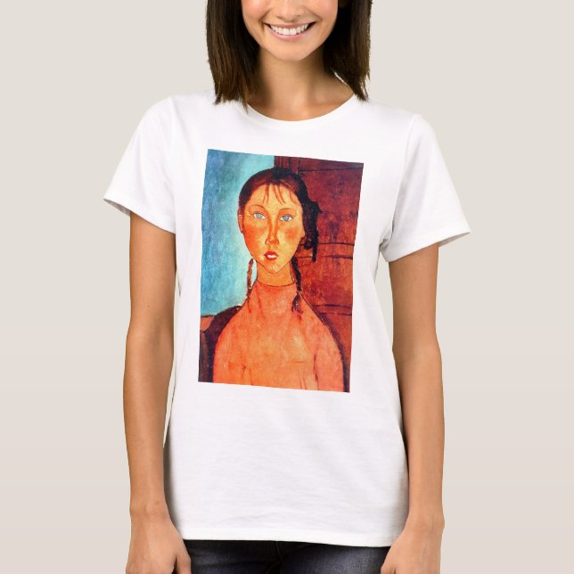 Camiseta Garota com rabo-de-porco, Modigliani (Frente)