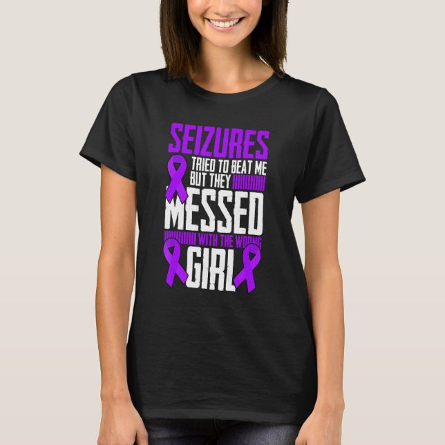 Camiseta Garota Corajosa Guerreira Epilepsia Dizendo Epilep (Frente)