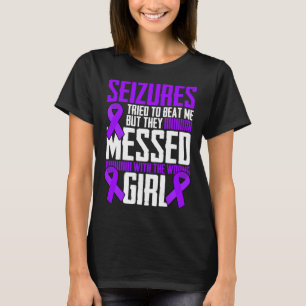 Camiseta Garota Corajosa Guerreira Epilepsia Dizendo Epilep