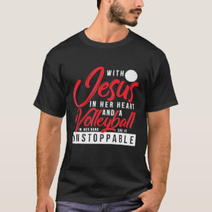 Camiseta Garota Cristã do Vôlei Jesus Cristo