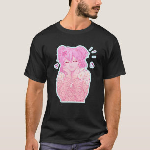Camiseta Garota Cupcake de Anime Bonita de Kawaii