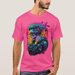Camiseta Garota Cyberpunk: Tecnologia mudou pessoass li