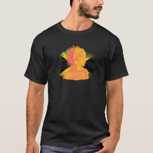 Camiseta Garota da Bandeira Jamaicana Mulher Negra Jamaican