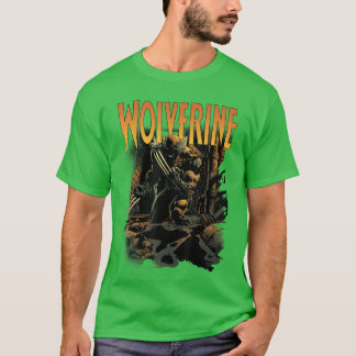 Camiseta garota da capa do gibi do Wolverine