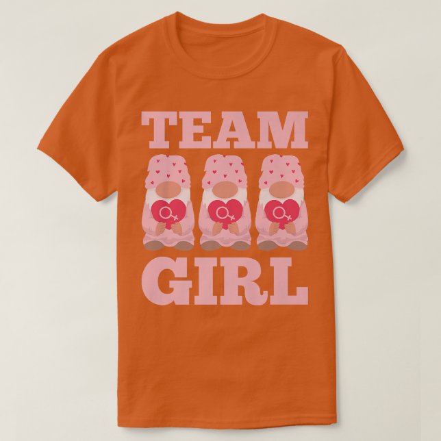 Camiseta Garota da Equipe de roupas de Chá de fraldas da fa (Frente do Design)