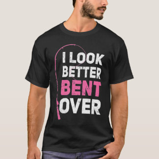 Camiseta Garota da Pesca Eu Fico Melhor Curvada Sobre a Can