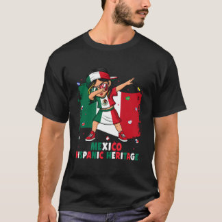 Camiseta Garota Dabbing México Mês da Herança Hispânica Mex
