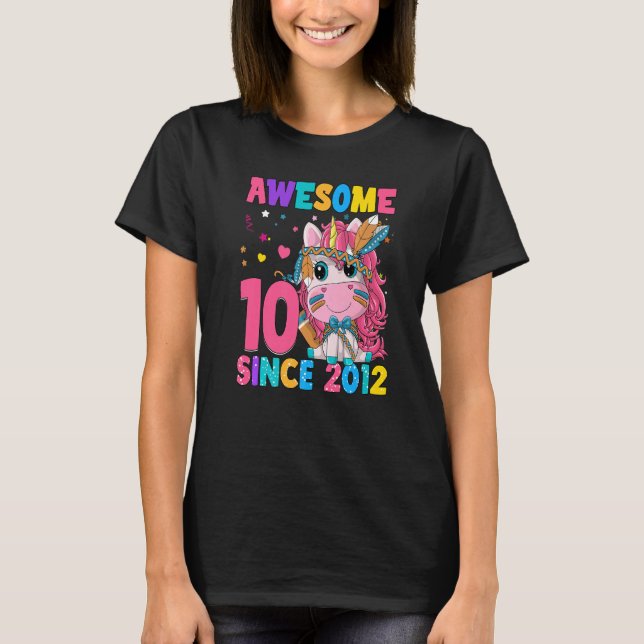 Camiseta Garota de 10 anos adolescente Bonita Unicórnio Boh (Frente)