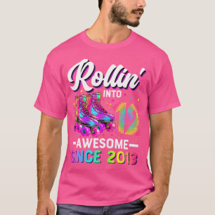 Camiseta Garota De 12 Anos De Idade Fazendo Patins De Rodas