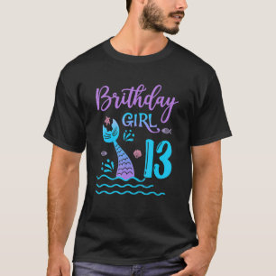Camiseta Garota de 13 anos presente rabo de sereia 13 de an