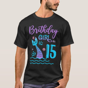 Camiseta Garota de 15 anos presente rabo de sereia 15 de an